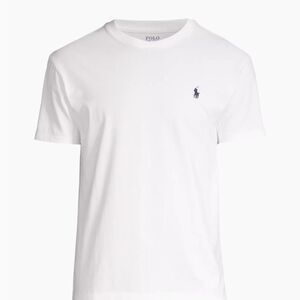 Polo Ralph Lauren Jersey Crewneck‎ Classic-Fit T-shirt white Large (14-16) NWT